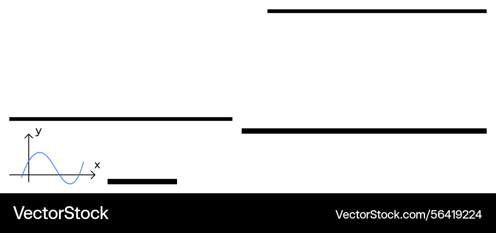Minimalist graph visualization with axes vector image