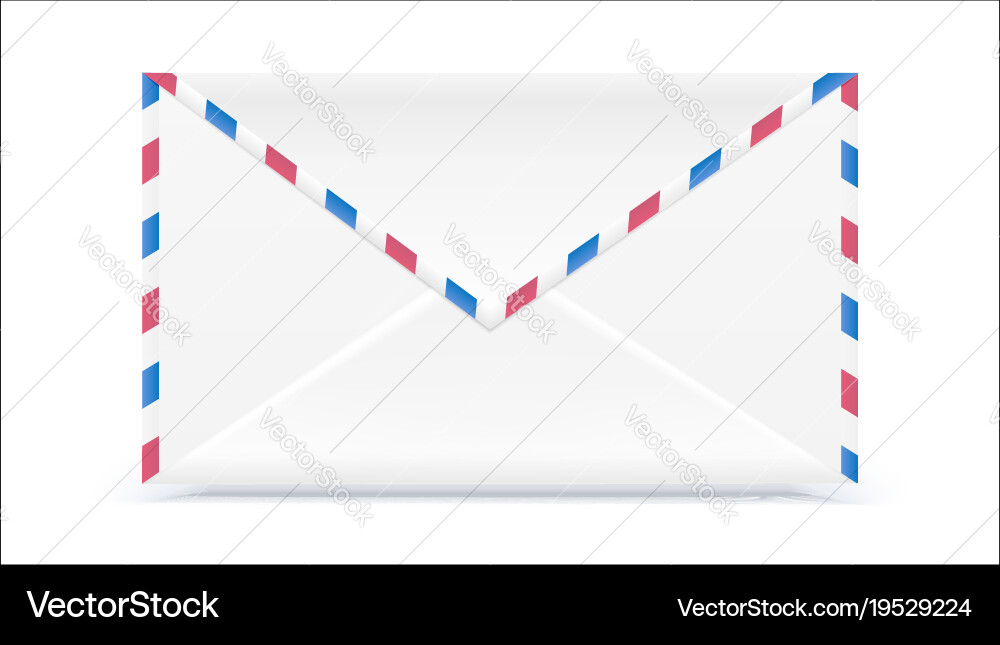 Retro mail envelope shape with texture effect Vector Image