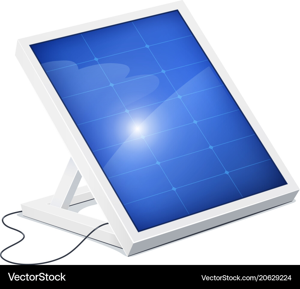 Solar panel for alternative Royalty Free Vector Image