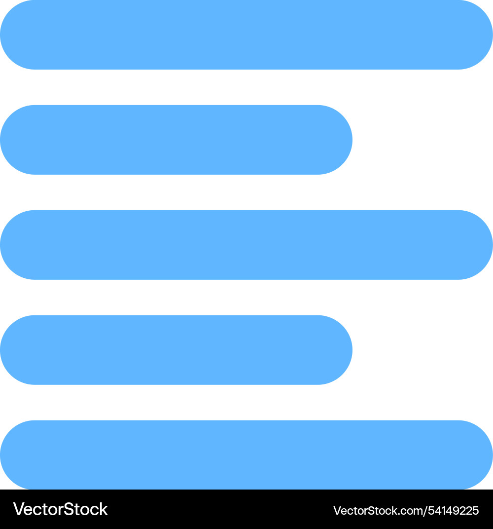 Horizontal left align flat icon design Vector Image