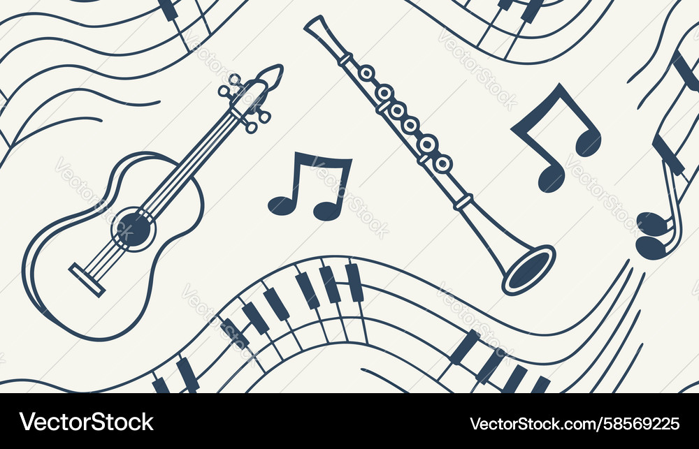 Orchestral Music Pattern Vector Image