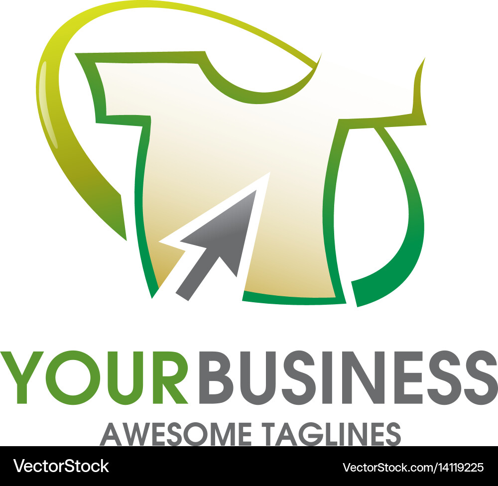 T-Shirt Store Logo - Runder Pfeil vektorbild