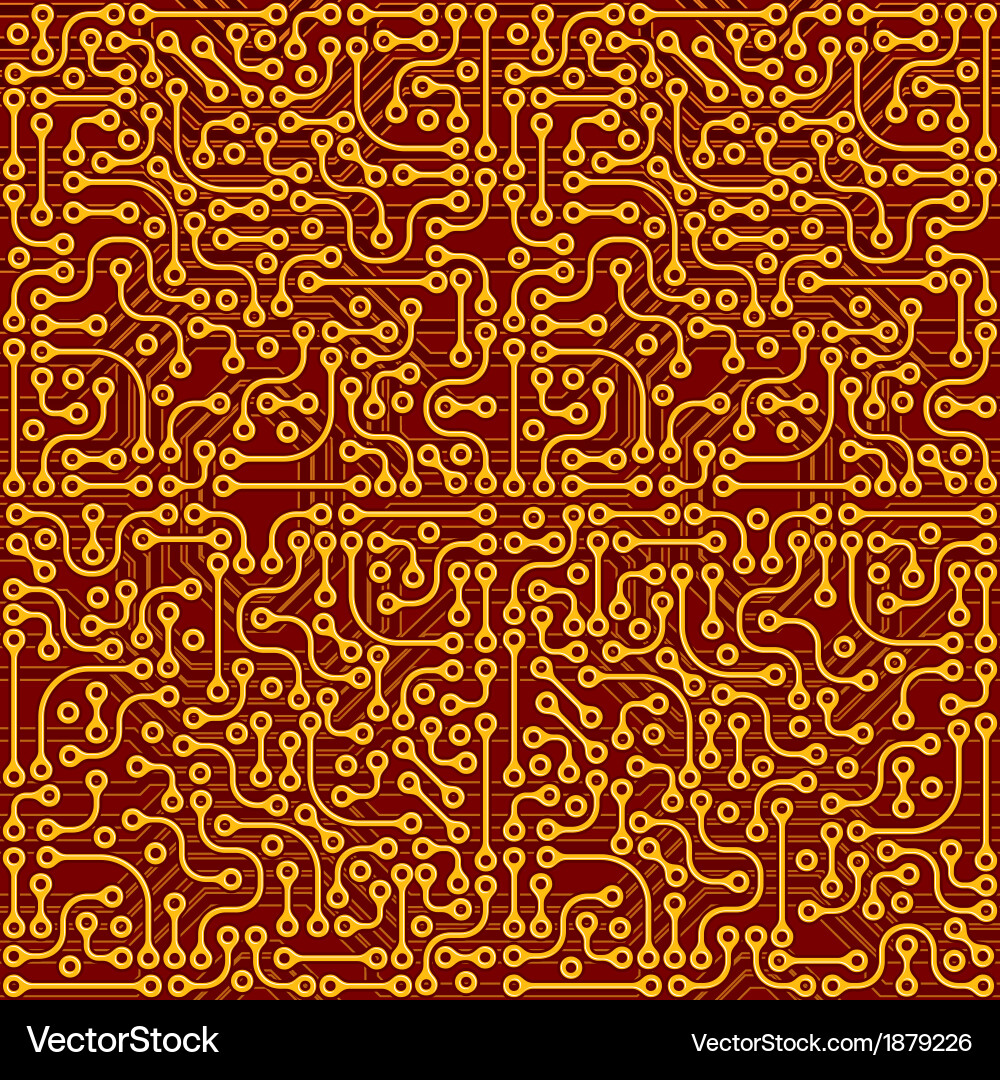 Complex Circuit Board Pattern Vector Image