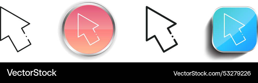 Direct selection icon thin linear regular vector image