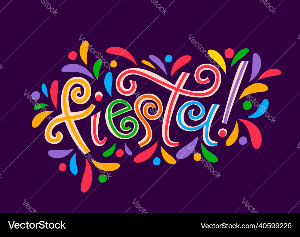 Fiesta party banner mexican or spanish holiday Fiesta party banner mexican or spanish holiday vector image