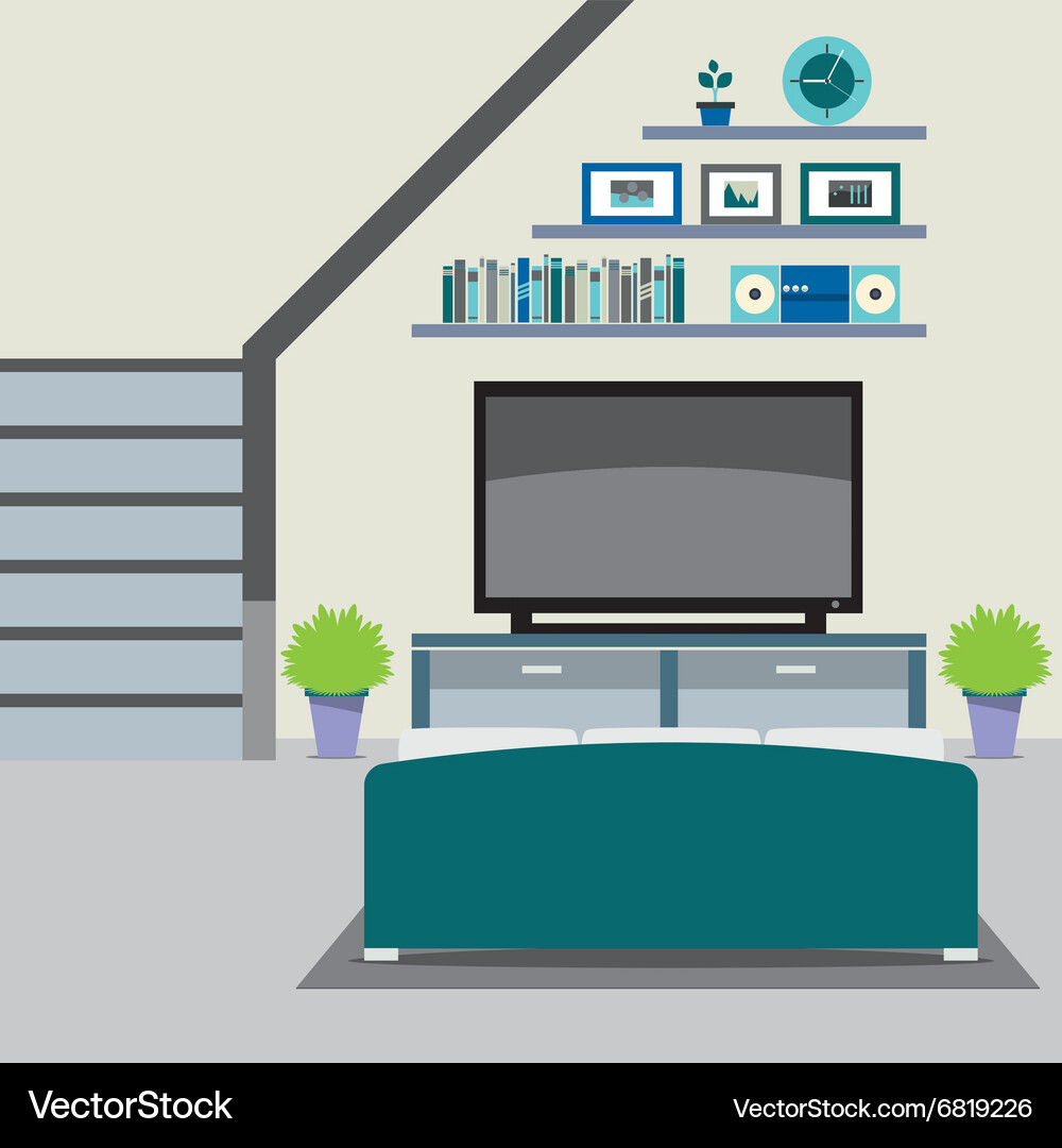 Modern Living Room Interior Vector Image