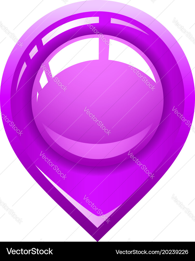 Purple Pointer Location Icon vector image