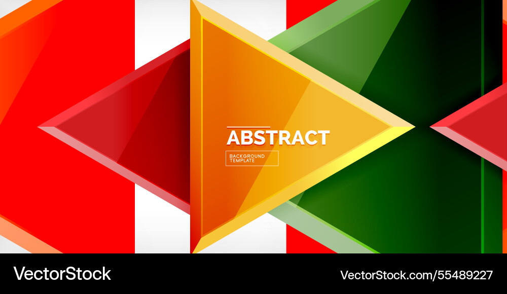 Abstract background - colorful triangles with 3d Abstract background - colorful triangles with 3d vector image