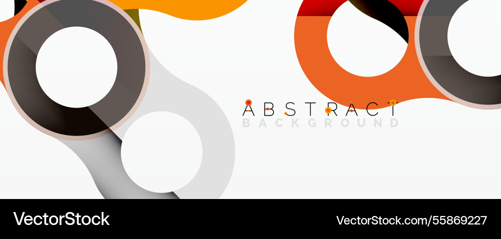 Abstract composition with intertwined circular Abstract composition with intertwined circular vector image