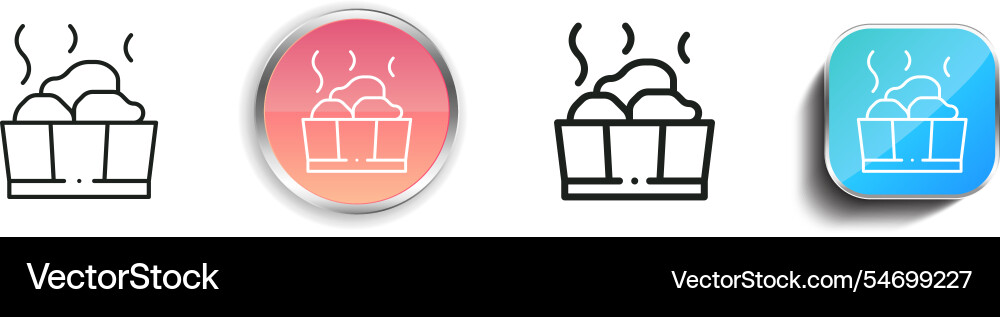 Hot stones icon thin linear regular and button Hot stones icon thin linear regular and button vector image