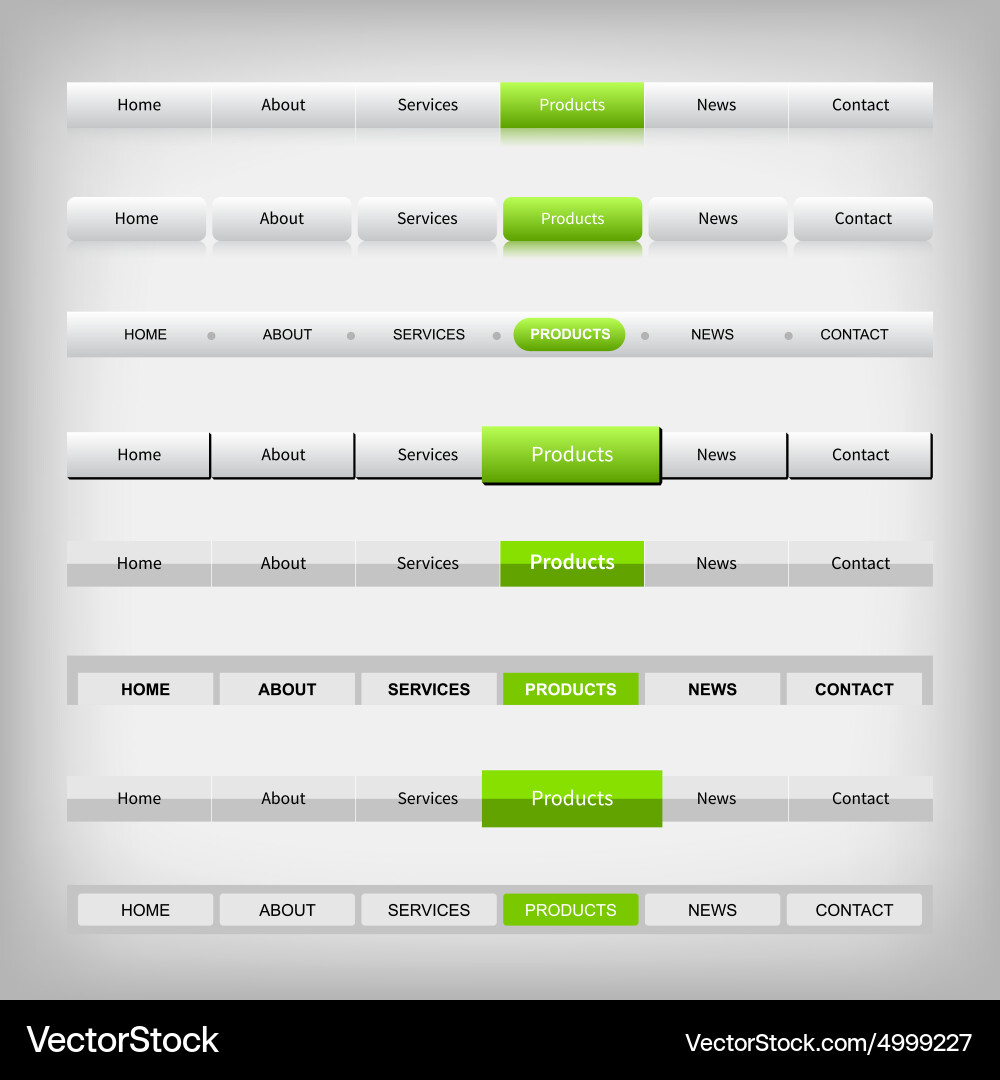 Modern Web Navigation Menu vector image