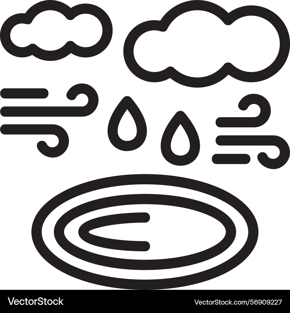 Puddle linear style icon design Vector Image