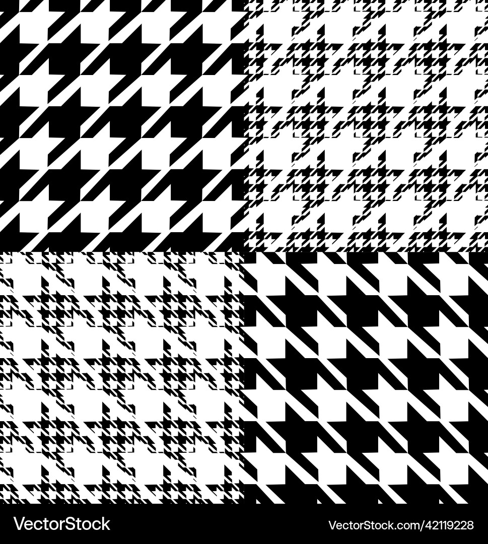 Classic Houndstooth Check Pattern vector image