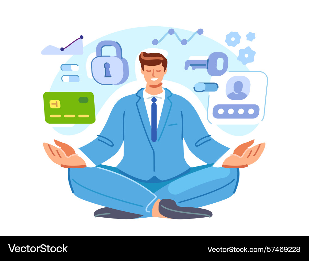 Cybersecurity login secure identity access Cybersecurity login secure identity access vector image