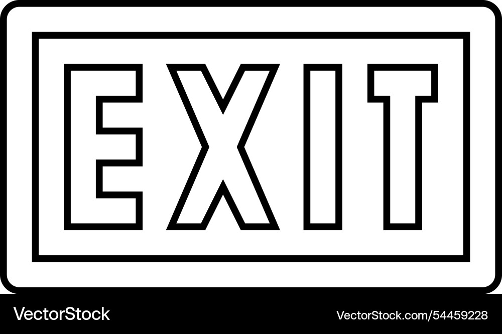 Exit close line icon Vector Image