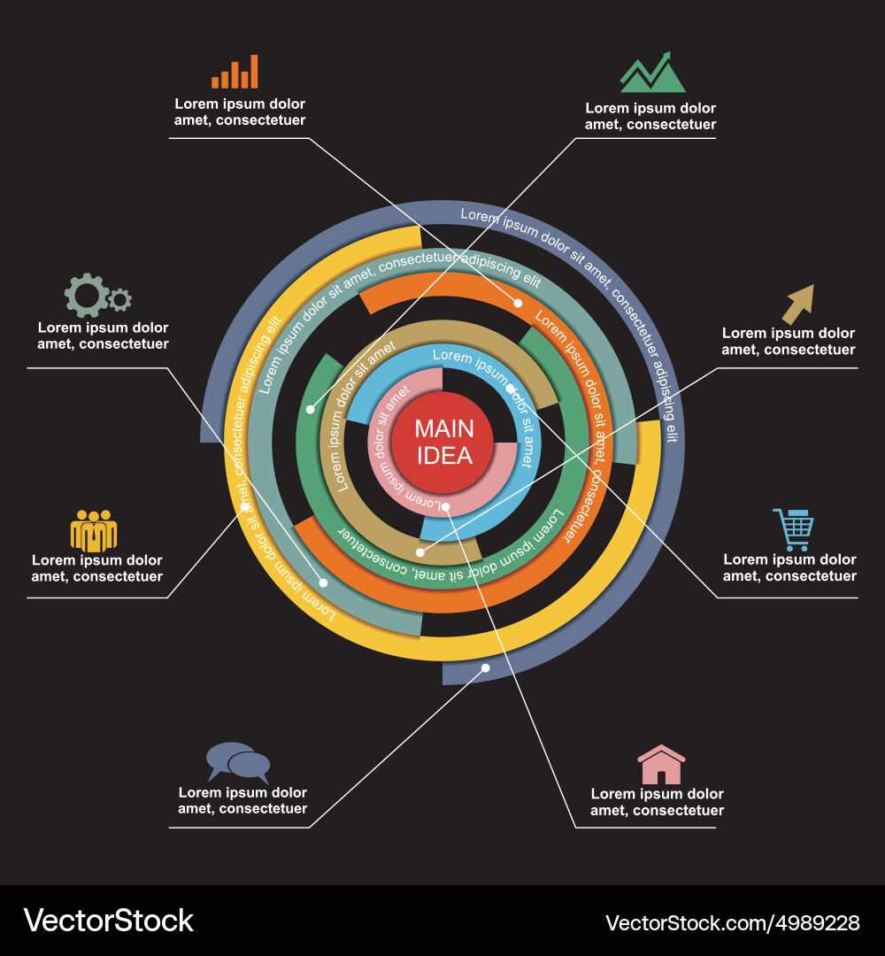Infographic report template with lines and icons Infographic report template with lines and icons vector image