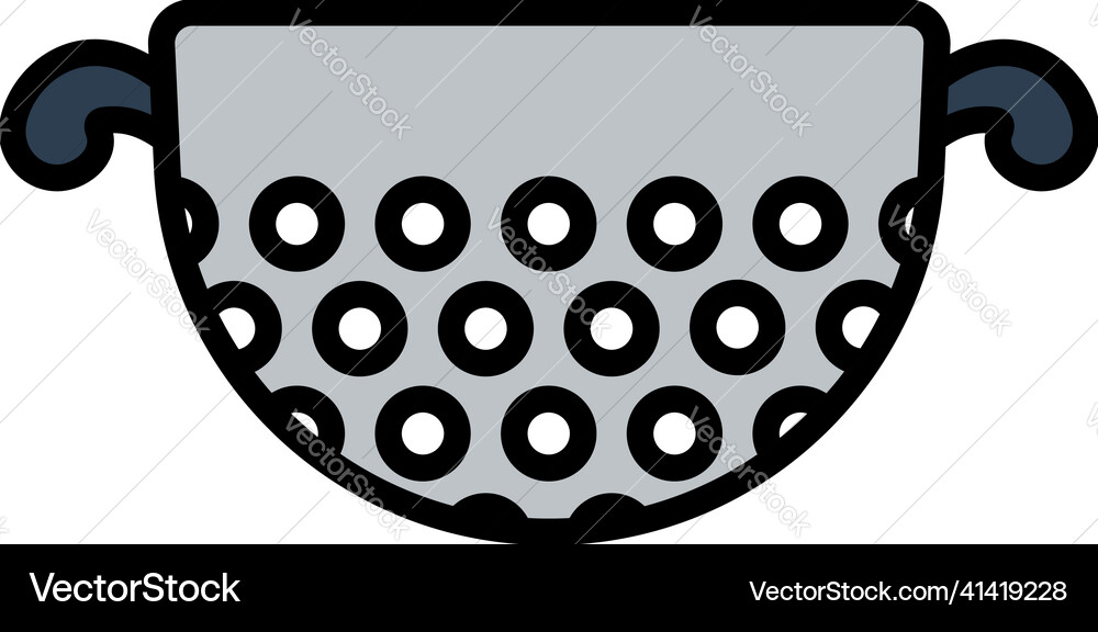 Kitchen colander icon Kitchen colander icon vector image
