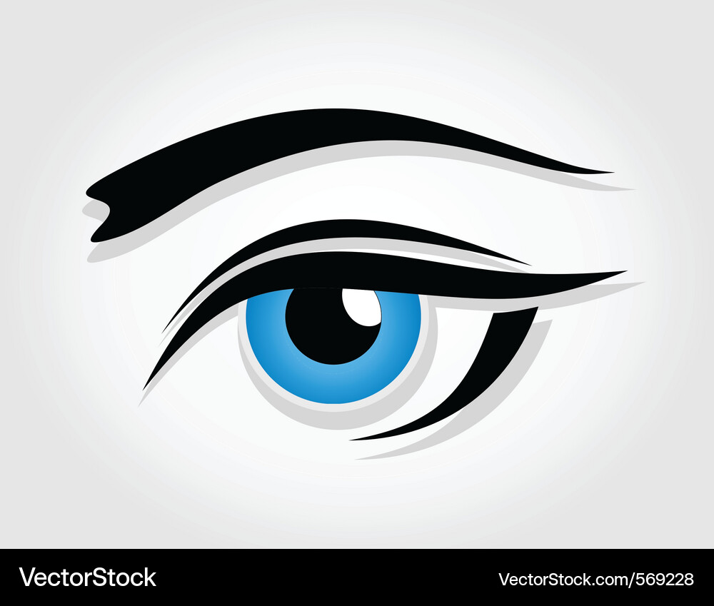 Realistic Blue Eye Vector Image