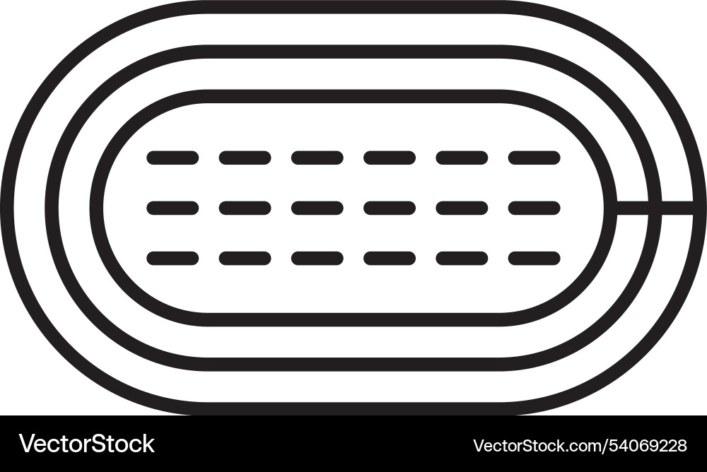 Running track line icon design Vector Image