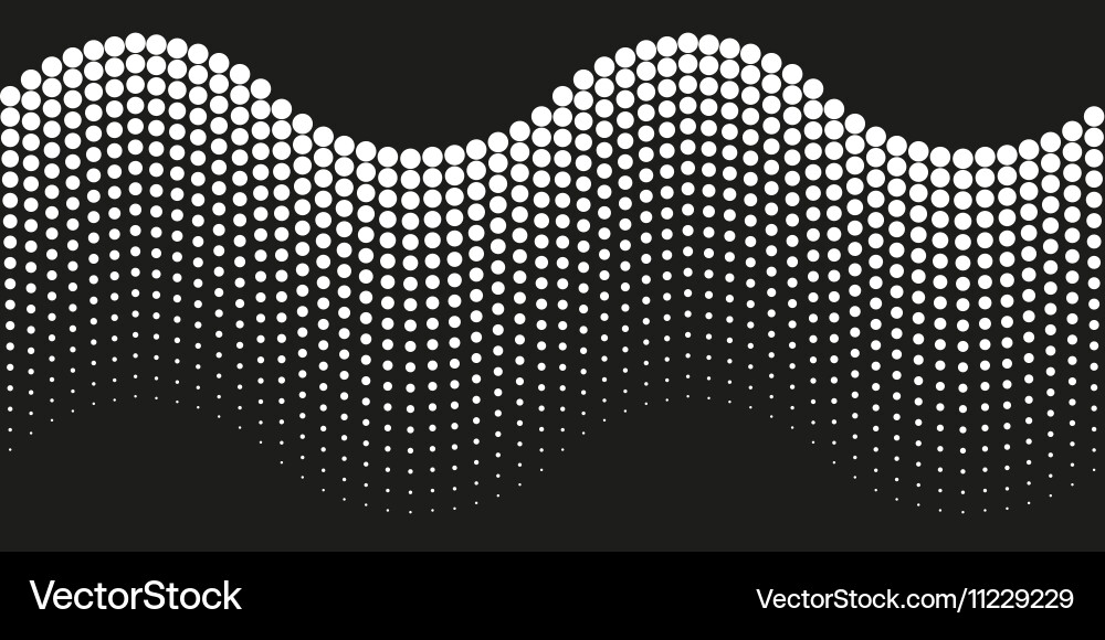 Abstract Halftone Wave Pattern vector image