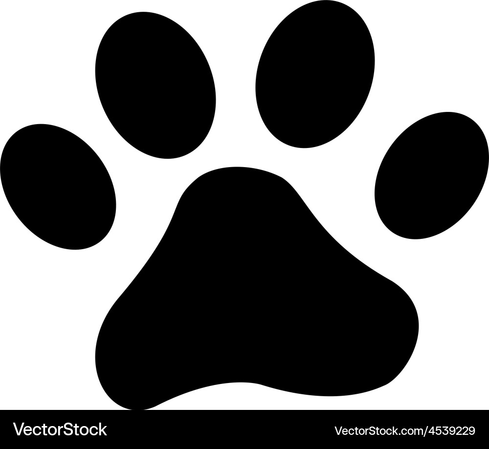Adorable Dog Paw Print Vector Image