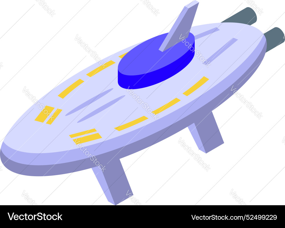 Alien spaceship hovering in the air with open Alien spaceship hovering in the air with open vector image