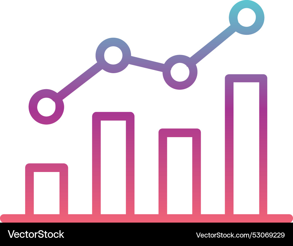 Analytics line gradient design Vector Image