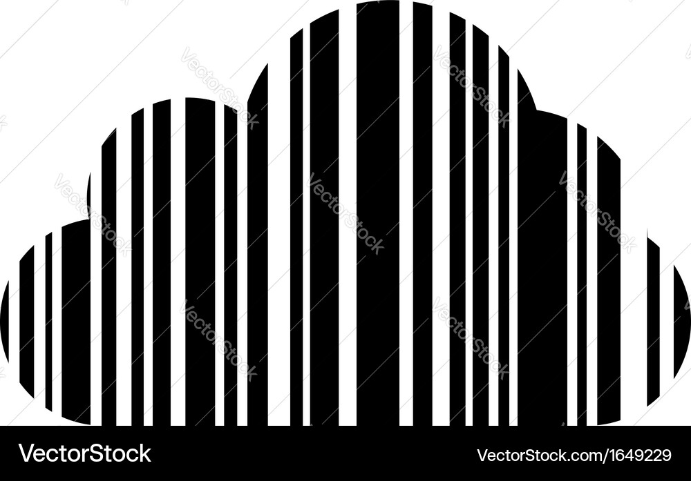 Bar code cloud Vector Image
