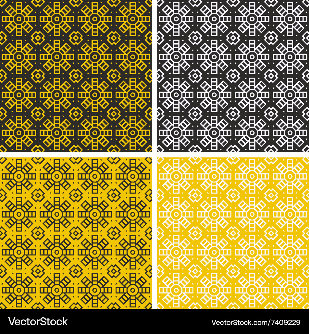 Geometric Pattern Set vector image