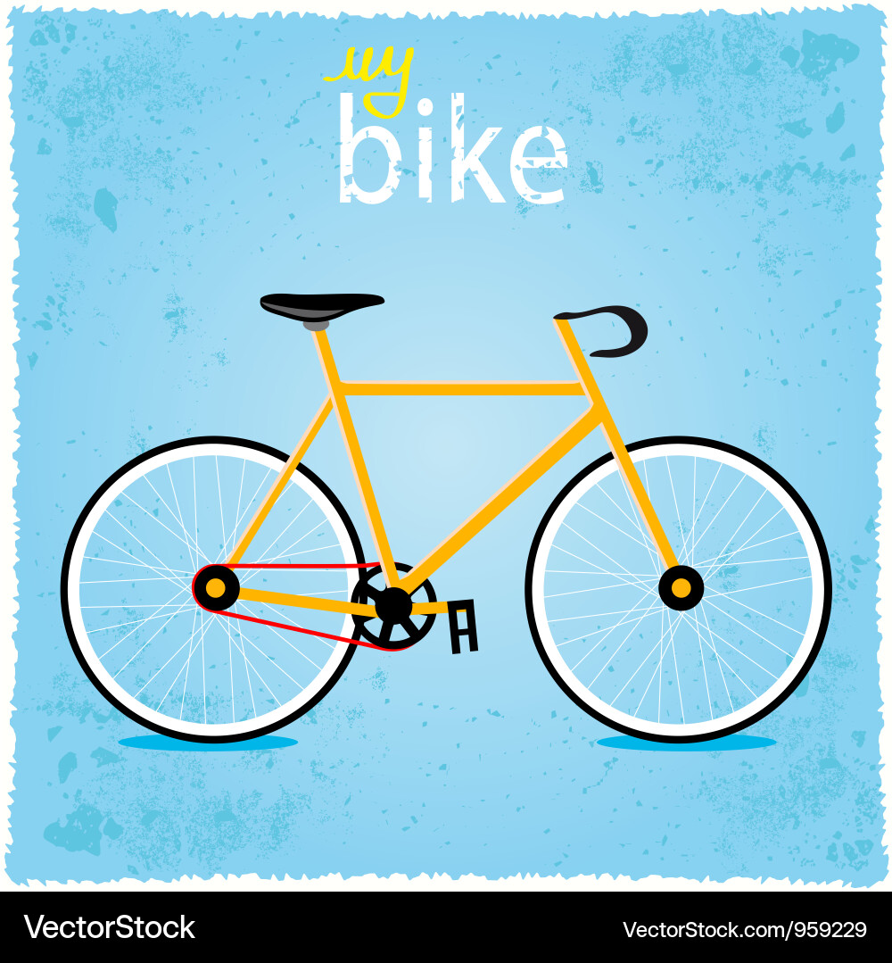 Grunge Bicycle Background Vector Image