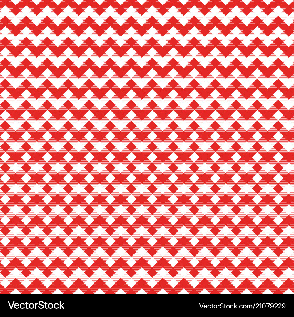 Red Gingham Checkered Pattern vector image