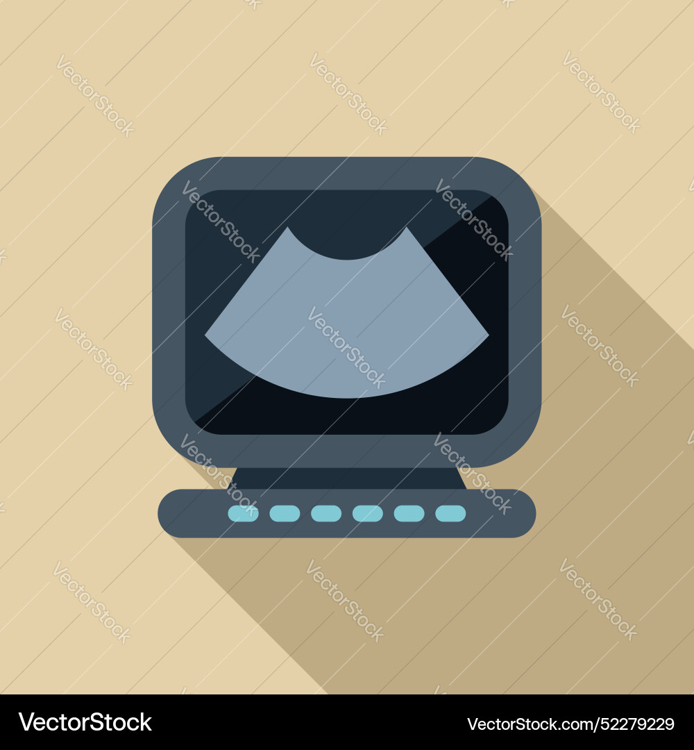Ultrasound machine displaying sonogram image Ultrasound machine displaying sonogram image Vector Image
