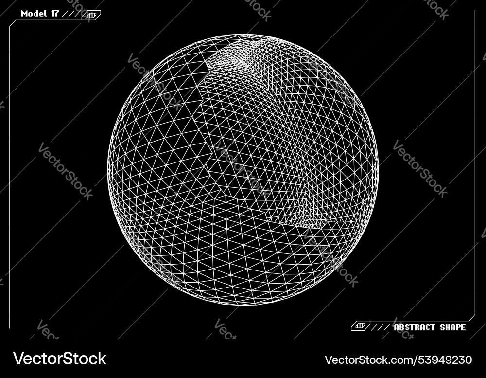 Abstract 3d wireframe shape or basic element Abstract 3d wireframe shape or basic element Vector Image