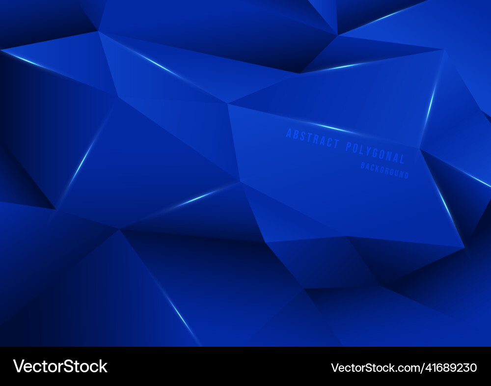 Abstract tech blue polygonal hexagon pattern Abstract tech blue polygonal hexagon pattern vector image