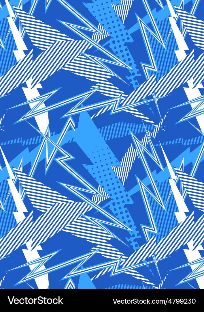Blue Lightning Pattern vector image