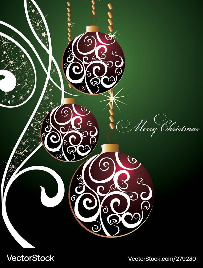 Christmas Ornaments Vector Image