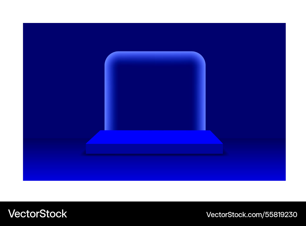 Geometric product display concept rectangular Geometric product display concept rectangular vector image