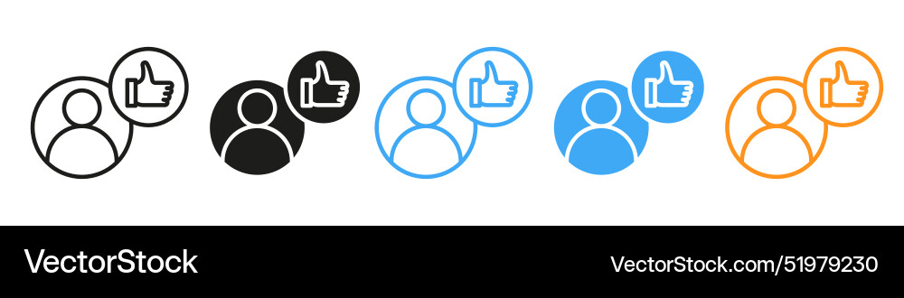 Icon for gauging client satisfaction through user Vector Image