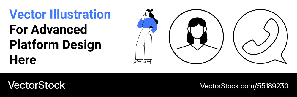 Professional communication concept with user Professional communication concept with user vector image