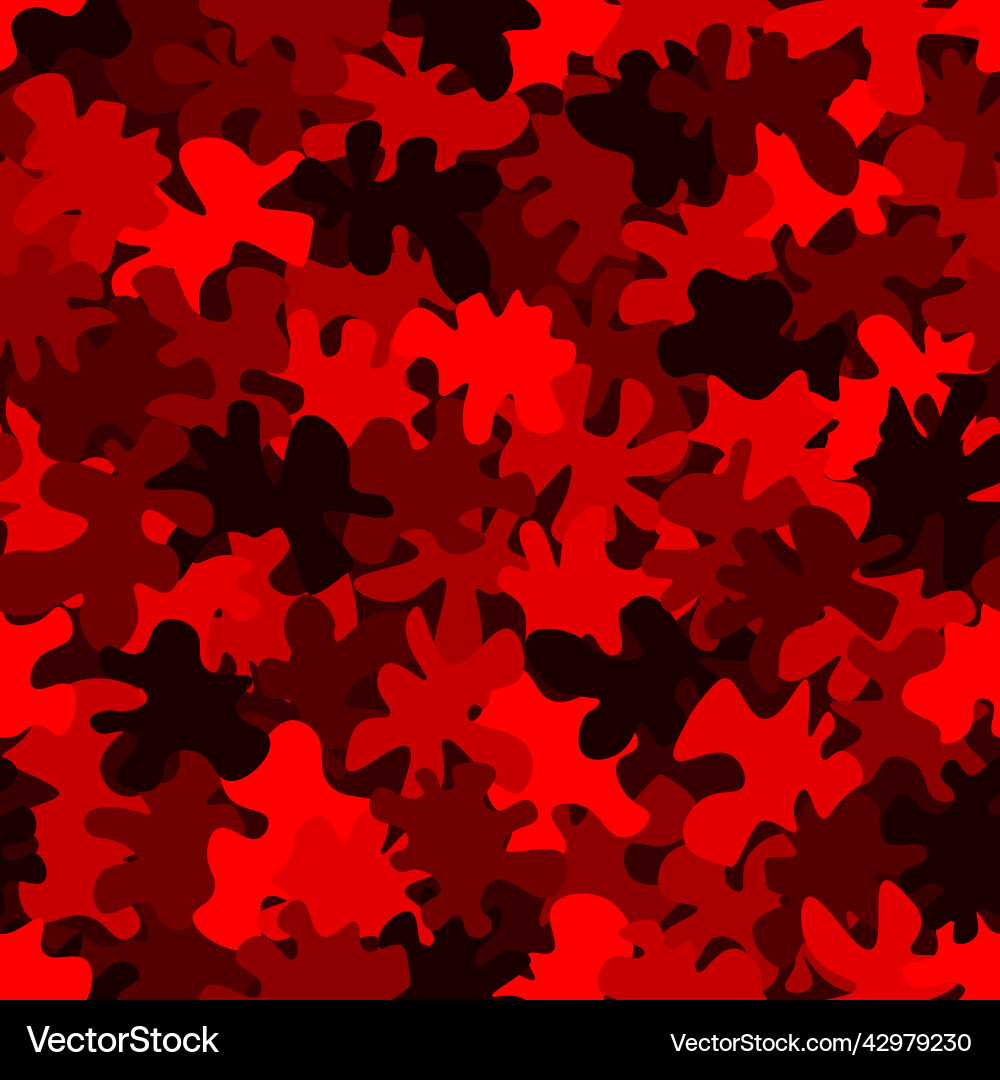 Seamless digital ruby red camo texture for army Seamless digital ruby red camo texture for army Vector Image