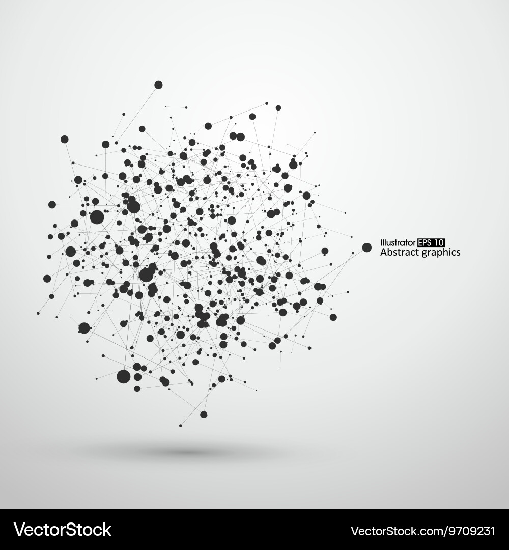 Abstract Dot and Line Connection Vector Image