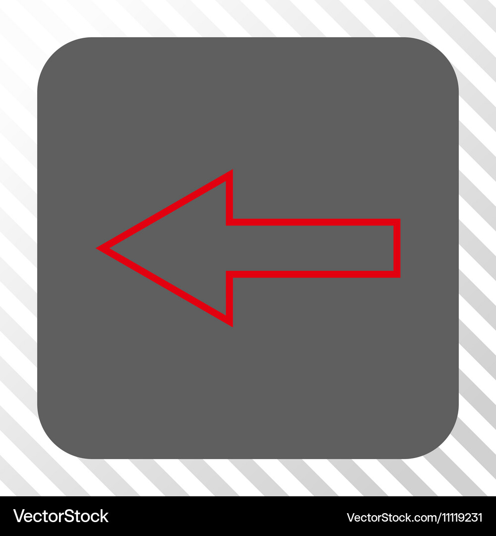 Arrow left rounded square button Vector Image