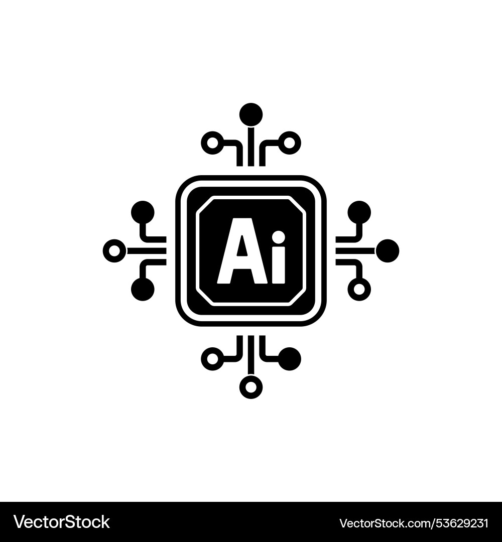 Electronic chip circuit processor artificial Electronic chip circuit processor artificial vector image