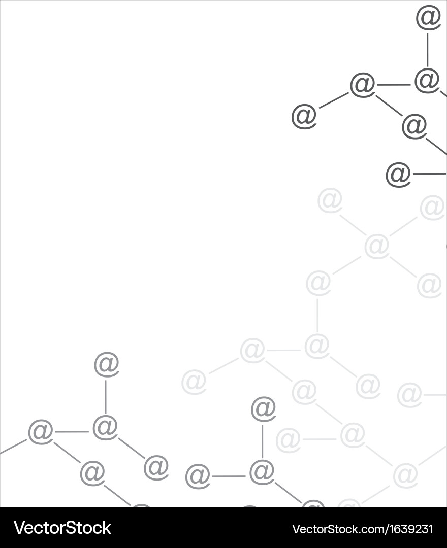 Mail connection vector image