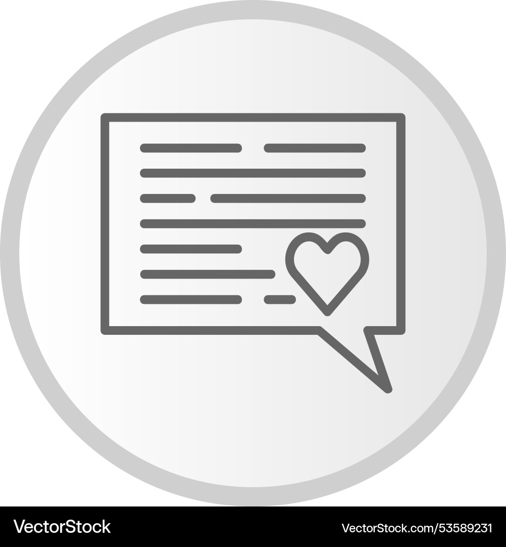Message line circle grey icon Vector Image