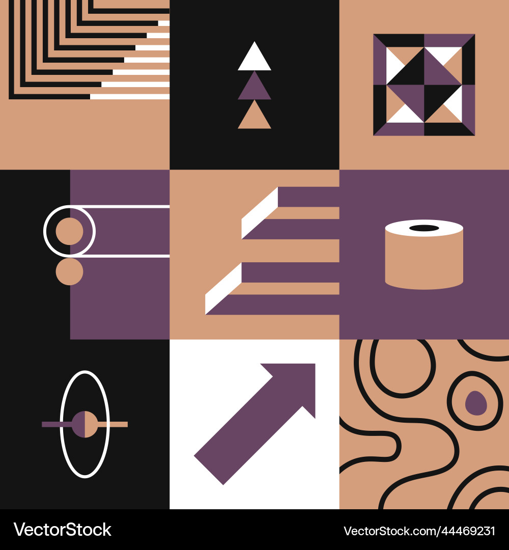 Modern abstract design in squares prints Modern abstract design in squares prints vector image