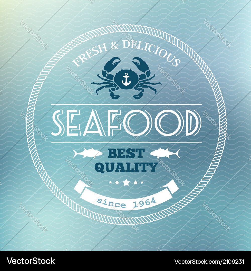 Seafood Poster vector image