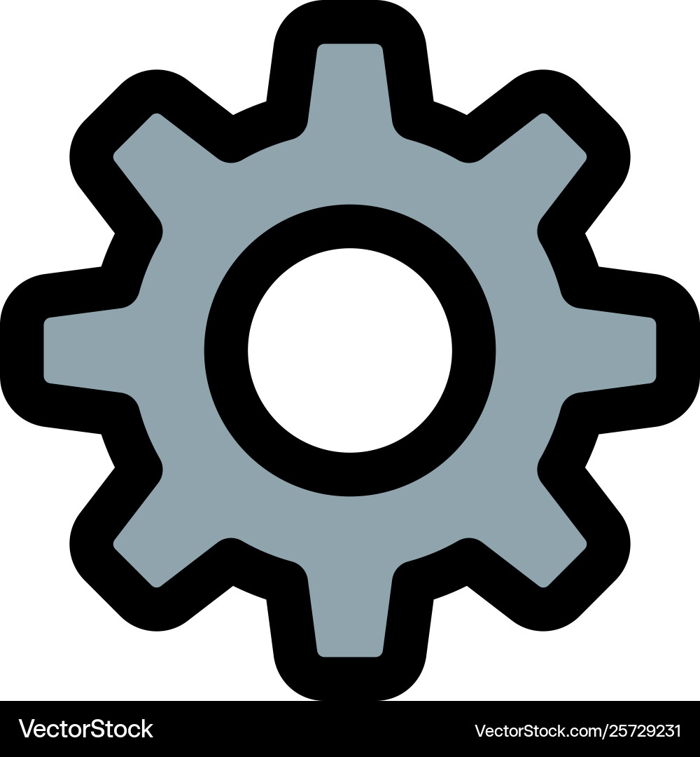 Tooth gear setting logo in computer operating Vector Image