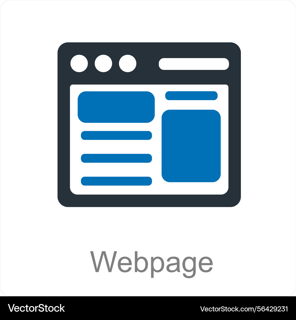 Webpage and element icon concept Vector Image