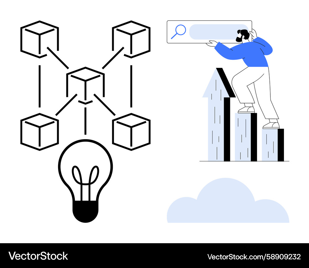 Blockchain Network Innovation Vector Image